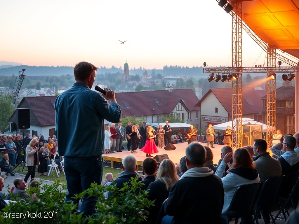 Ulice Kowar w żartobliwym nastroju Prima Aprilis, z uśmiechniętymi mieszkańcami świętującymi święto błaznów