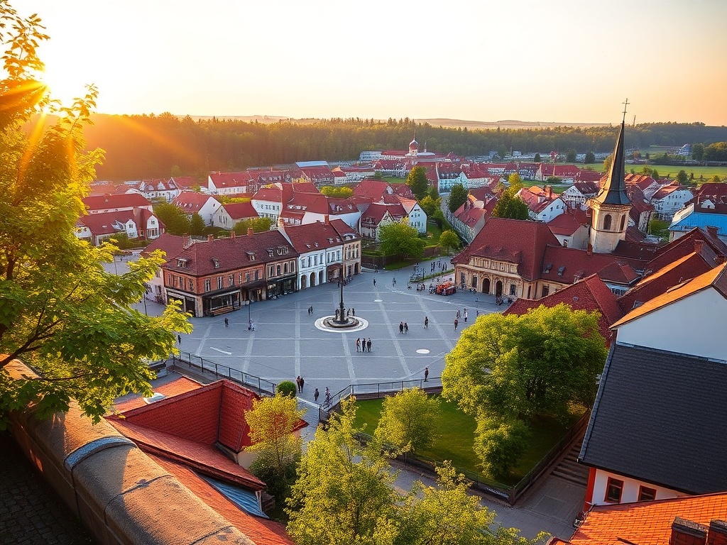 Malowniczy widok na Kowary u podnóża Karkonoszy