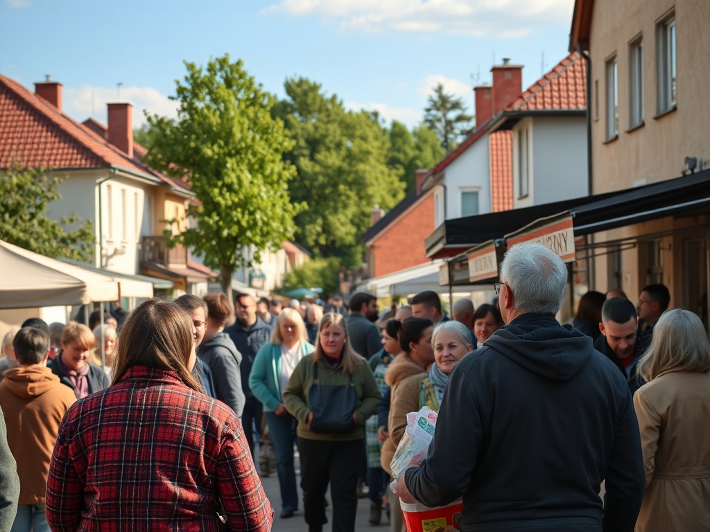 Plakat informacyjny o Dniu Ziemi w Kowarach z elementami przyrody Karkonoszy